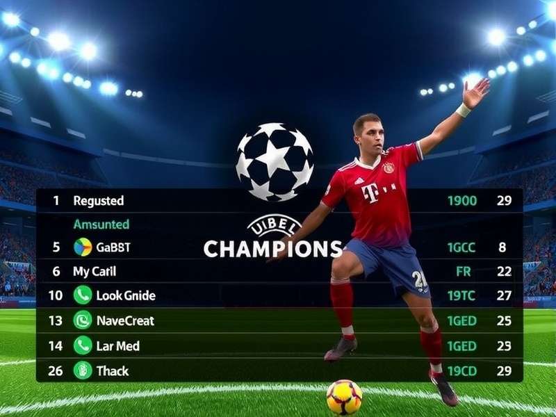 UEFA Champions League trophy shining under stadium lights