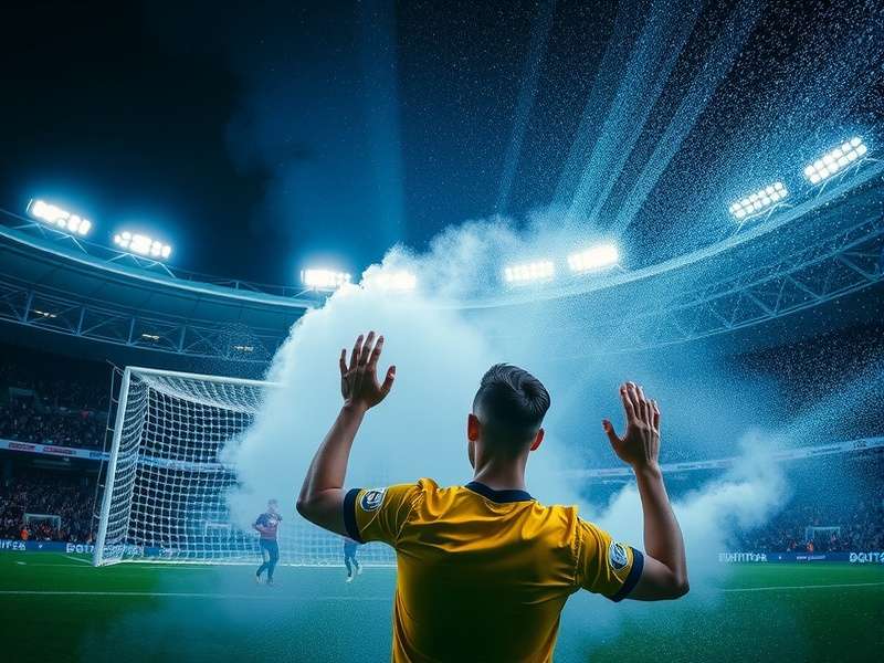 Cristiano Ronaldo celebrating a Champions League goal with iconic celebration