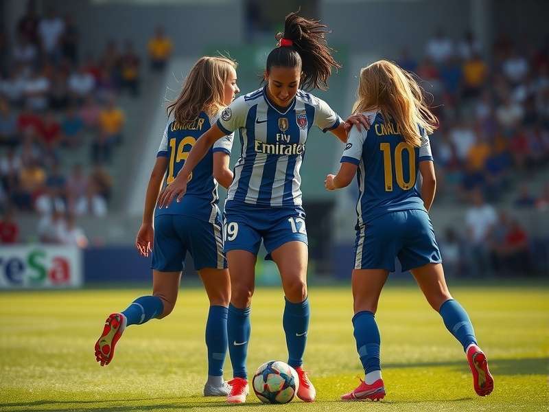 UEFA Women's Champions League trophy held by winning captain