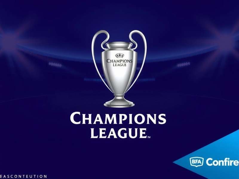 UEFA Champions League stadium with fans and lights