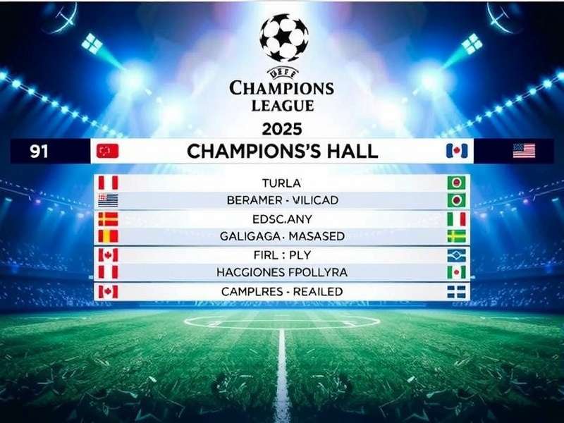 Champions League 2025 Group Stage Table Visualization showing teams and points