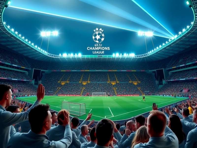 UEFA Champions League Trophy on display at final match