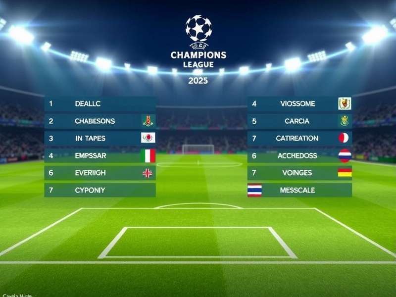 2024/25 Champions League table visualization showing new format