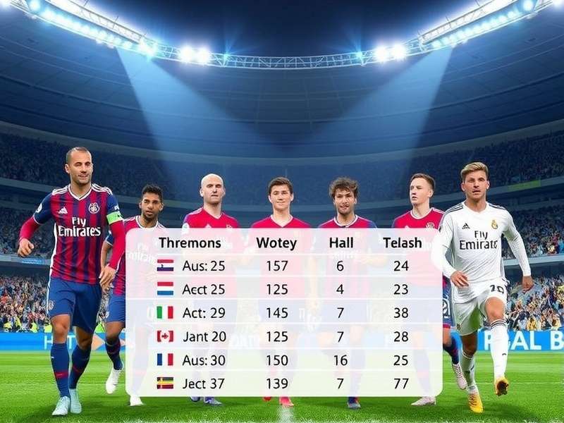 2024/25 UEFA Champions League Table Visualization showing team rankings