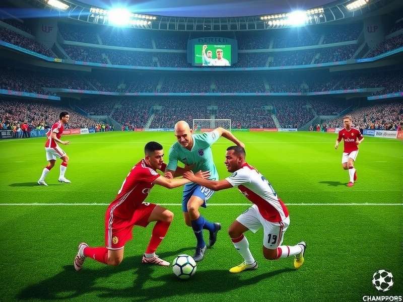 Champions League football match action from yesterday's games