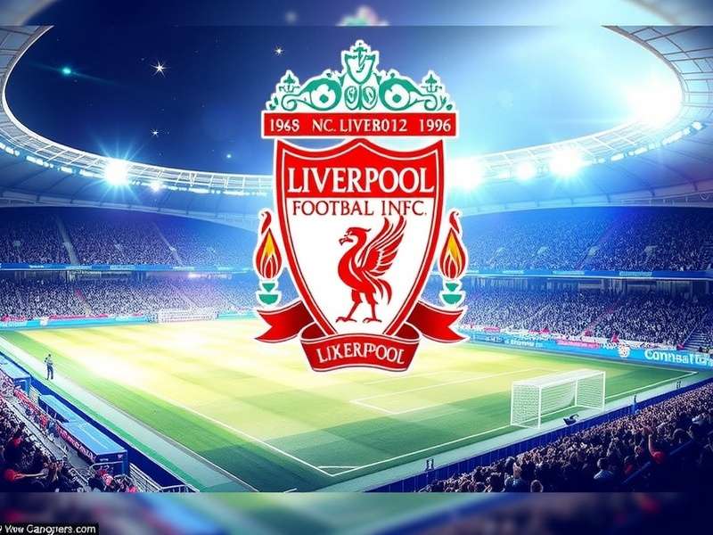 Anfield stadium illuminated during a night Champions League match