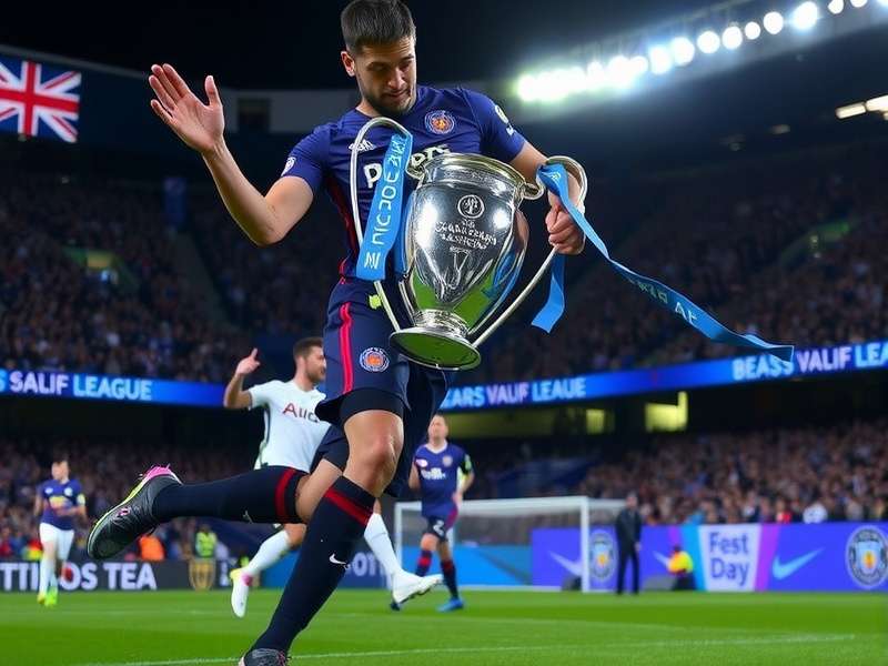 Champions League match between Manchester City and Bayern Munich