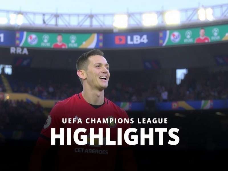 UEFA Champions League match action with players celebrating a goal