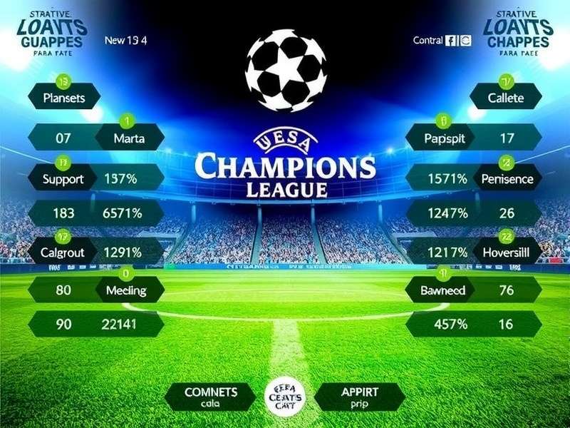 Champions League stadium atmosphere with fans and players