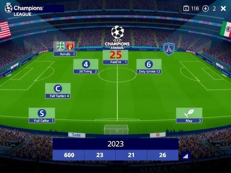 Interactive visualization of the 2023/24 Champions League group stage standings