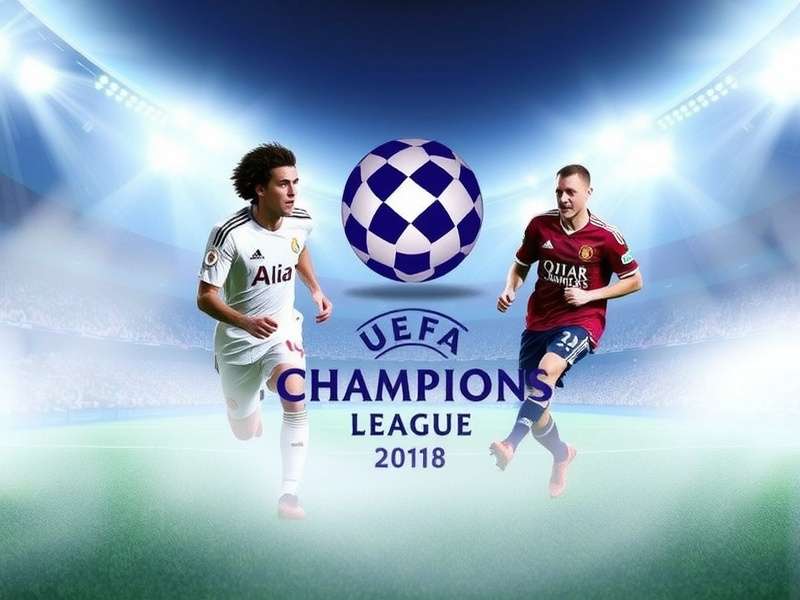 The UEFA Champions League trophy shining under stadium lights