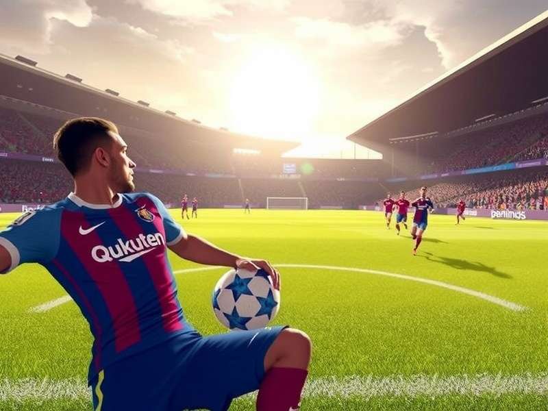 UEFA Champions League trophy shining under stadium lights