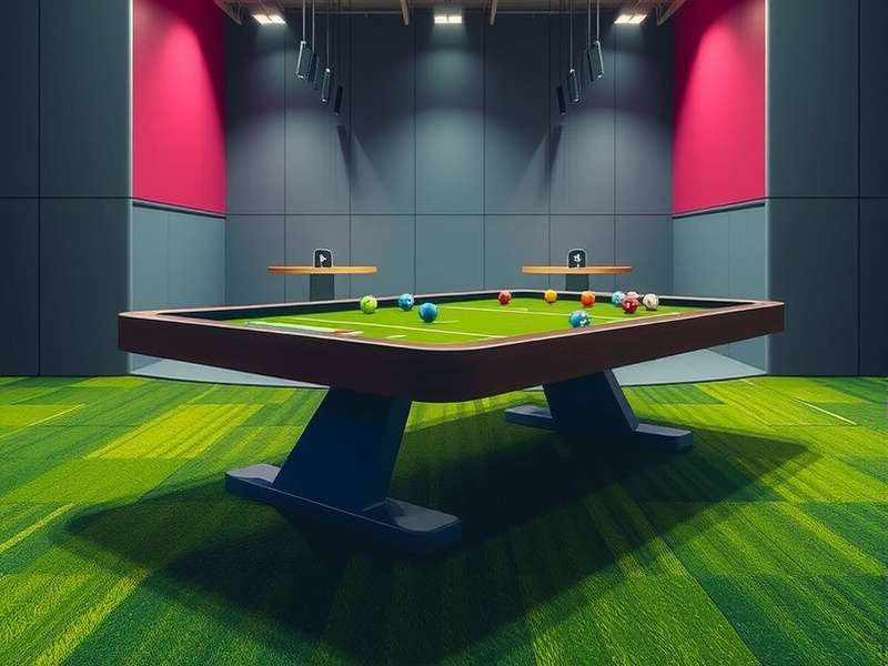 Champions League group table visualization on a digital screen