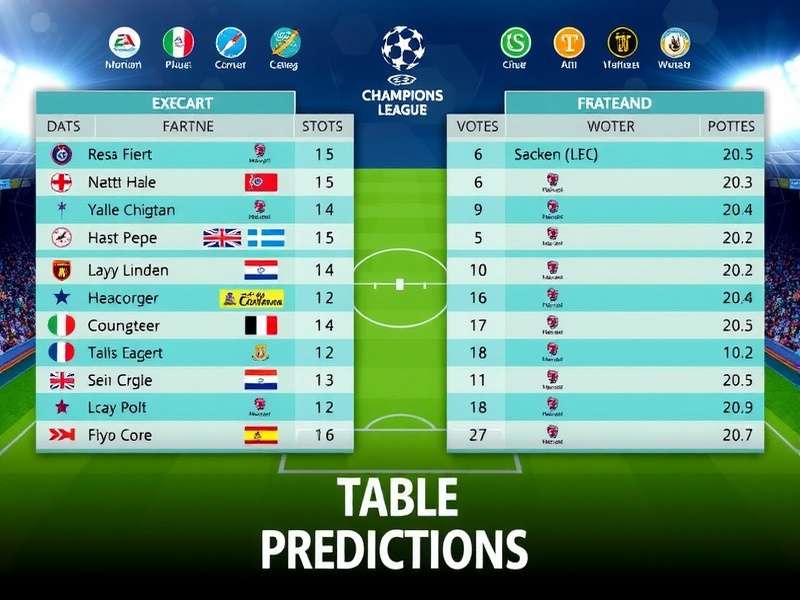 Champions League Table Predictions 2024-25 — exclusive data visualization and forecast