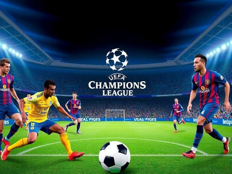 Uefa Champions League trophy with stadium lights in the background — symbolising tonight's epic clashes