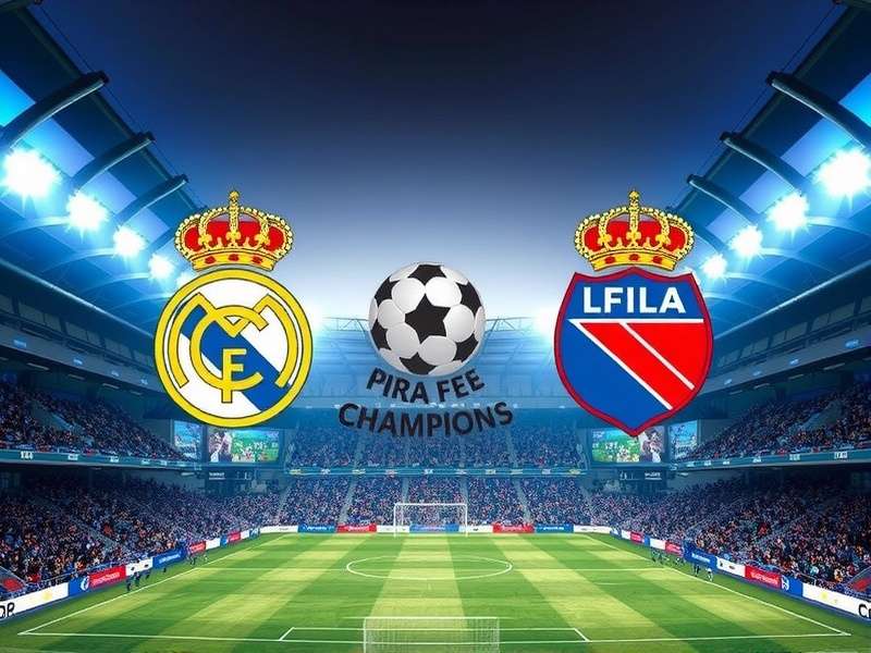 Champions League match night – floodlit stadium with passionate fans