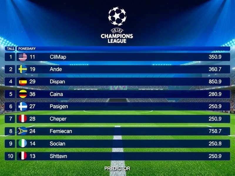 Champions League Table Predictor 2024-25 — exclusive UCL standings forecast and data analysis