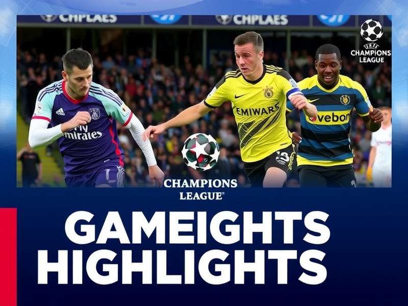 Champions League Trophy with iconic stadium lights and confetti – celebrating the pinnacle of European club football