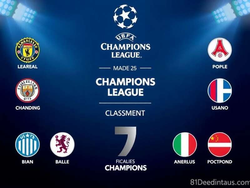 Champions League Classement – UEFA Champions League Rankings and Standings 2025